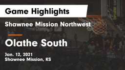 Shawnee Mission Northwest  vs Olathe South  Game Highlights - Jan. 12, 2021