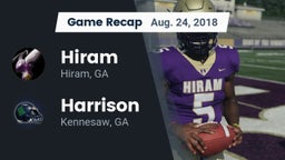 Recap: Hiram  vs. Harrison  2018