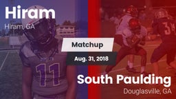 Matchup: Hiram  vs. South Paulding  2018