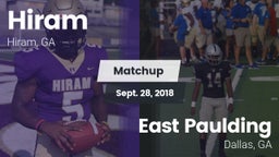 Matchup: Hiram  vs. East Paulding  2018
