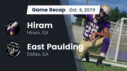 Recap: Hiram  vs. East Paulding  2019