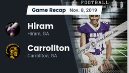 Recap: Hiram  vs. Carrollton  2019