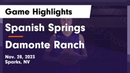 Spanish Springs  vs Damonte Ranch Game Highlights - Nov. 28, 2023