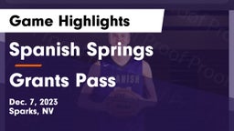 Spanish Springs  vs Grants Pass  Game Highlights - Dec. 7, 2023