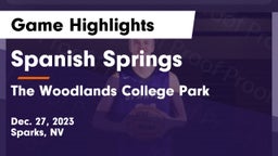 Spanish Springs  vs The Woodlands College Park  Game Highlights - Dec. 27, 2023