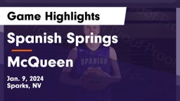 Spanish Springs  vs McQueen  Game Highlights - Jan. 9, 2024