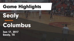 Sealy  vs Columbus  Game Highlights - Jan 17, 2017