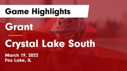 Grant  vs Crystal Lake South Game Highlights - March 19, 2022
