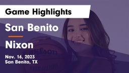 San Benito  vs Nixon  Game Highlights - Nov. 16, 2023