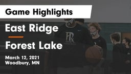 East Ridge  vs Forest Lake  Game Highlights - March 12, 2021