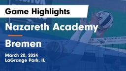 Nazareth Academy  vs Bremen  Game Highlights - March 20, 2024