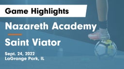 Nazareth Academy  vs Saint Viator  Game Highlights - Sept. 24, 2022