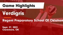 Verdigris  vs Regent Preparatory School Of Oklahoma Game Highlights - Sept. 27, 2022
