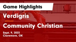 Verdigris  vs Community Christian  Game Highlights - Sept. 9, 2023