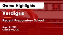 Verdigris  vs Regent Preparatory School  Game Highlights - Sept. 9, 2023