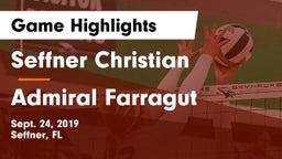 Seffner Christian  vs Admiral Farragut Game Highlights - Sept. 24, 2019