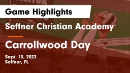 Seffner Christian Academy vs Carrollwood Day  Game Highlights - Sept. 13, 2022