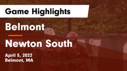 Belmont  vs Newton South  Game Highlights - April 5, 2022