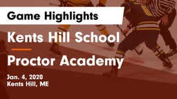 Kents Hill School vs Proctor Academy  Game Highlights - Jan. 4, 2020