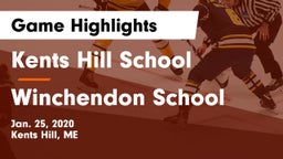 Kents Hill School vs Winchendon School Game Highlights - Jan. 25, 2020