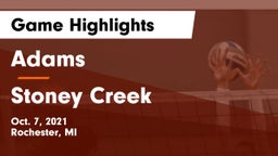 Adams  vs Stoney Creek  Game Highlights - Oct. 7, 2021
