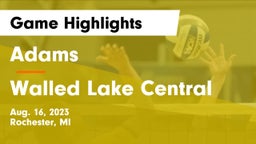 Adams  vs Walled Lake Central  Game Highlights - Aug. 16, 2023