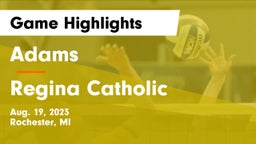 Adams  vs Regina Catholic Game Highlights - Aug. 19, 2023