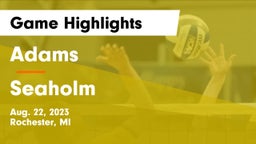 Adams  vs Seaholm  Game Highlights - Aug. 22, 2023