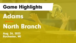 Adams  vs North Branch  Game Highlights - Aug. 26, 2023