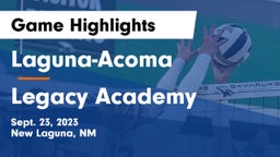 Laguna-Acoma  vs  Legacy Academy Game Highlights - Sept. 23, 2023