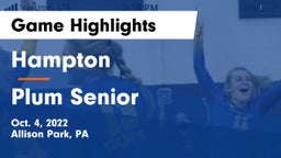 Hampton  vs Plum Senior  Game Highlights - Oct. 4, 2022