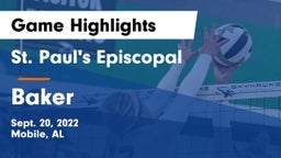 St. Paul's Episcopal  vs Baker Game Highlights - Sept. 20, 2022