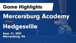 Mercersburg Academy vs Hedgesville  Game Highlights - Sept. 21, 2022