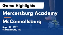 Mercersburg Academy vs McConnellsburg   Game Highlights - Sept. 28, 2022