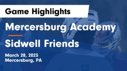 Mercersburg Academy vs Sidwell Friends  Game Highlights - March 28, 2023
