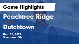 Peachtree Ridge  vs Dutchtown  Game Highlights - Dec. 28, 2023