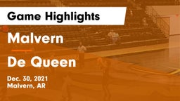 Malvern  vs De Queen  Game Highlights - Dec. 30, 2021