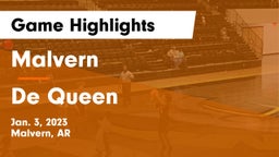 Malvern  vs De Queen  Game Highlights - Jan. 3, 2023