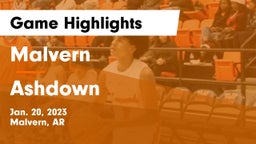 Malvern  vs Ashdown  Game Highlights - Jan. 20, 2023