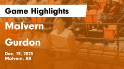 Malvern  vs Gurdon  Game Highlights - Dec. 15, 2023