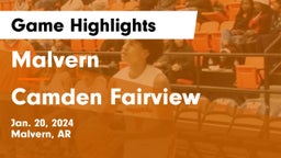 Malvern  vs Camden Fairview  Game Highlights - Jan. 20, 2024