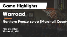 Warroad  vs Northern Freeze co-op [Marshall County Central/Tri-County]  Game Highlights - Jan. 25, 2022