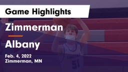 Zimmerman  vs Albany  Game Highlights - Feb. 4, 2022