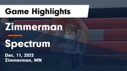 Zimmerman  vs Spectrum  Game Highlights - Dec. 11, 2023