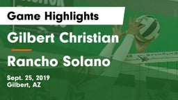 Gilbert Christian  vs Rancho Solano  Game Highlights - Sept. 25, 2019
