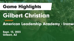 Gilbert Christian  vs American Leadership Academy - Ironwood Game Highlights - Sept. 13, 2023