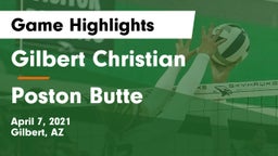 Gilbert Christian  vs Poston Butte Game Highlights - April 7, 2021