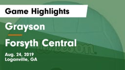 Grayson  vs Forsyth Central  Game Highlights - Aug. 24, 2019