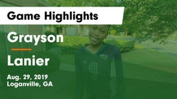 Grayson  vs Lanier  Game Highlights - Aug. 29, 2019