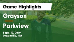 Grayson  vs Parkview  Game Highlights - Sept. 12, 2019